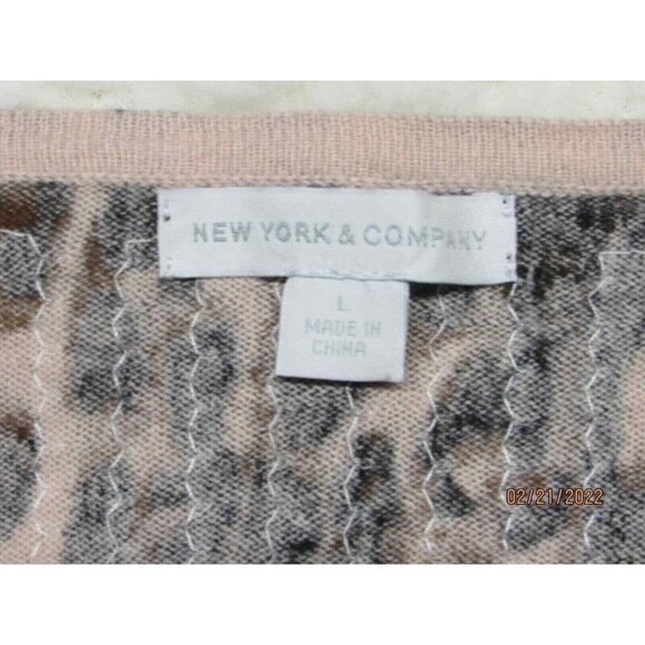 New York & Company Animal Print Sequin Blouse - Picture 4 of 6